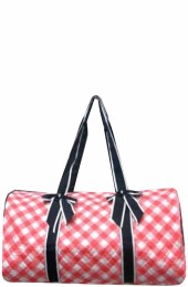 Quilted Duffle Bag-CHE2626/CORAL